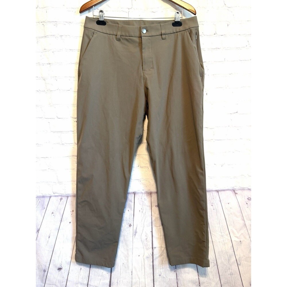 Lululemon Commission Pant Slim Men's Size 34 Olive Green Chino Golf Trousers 29"